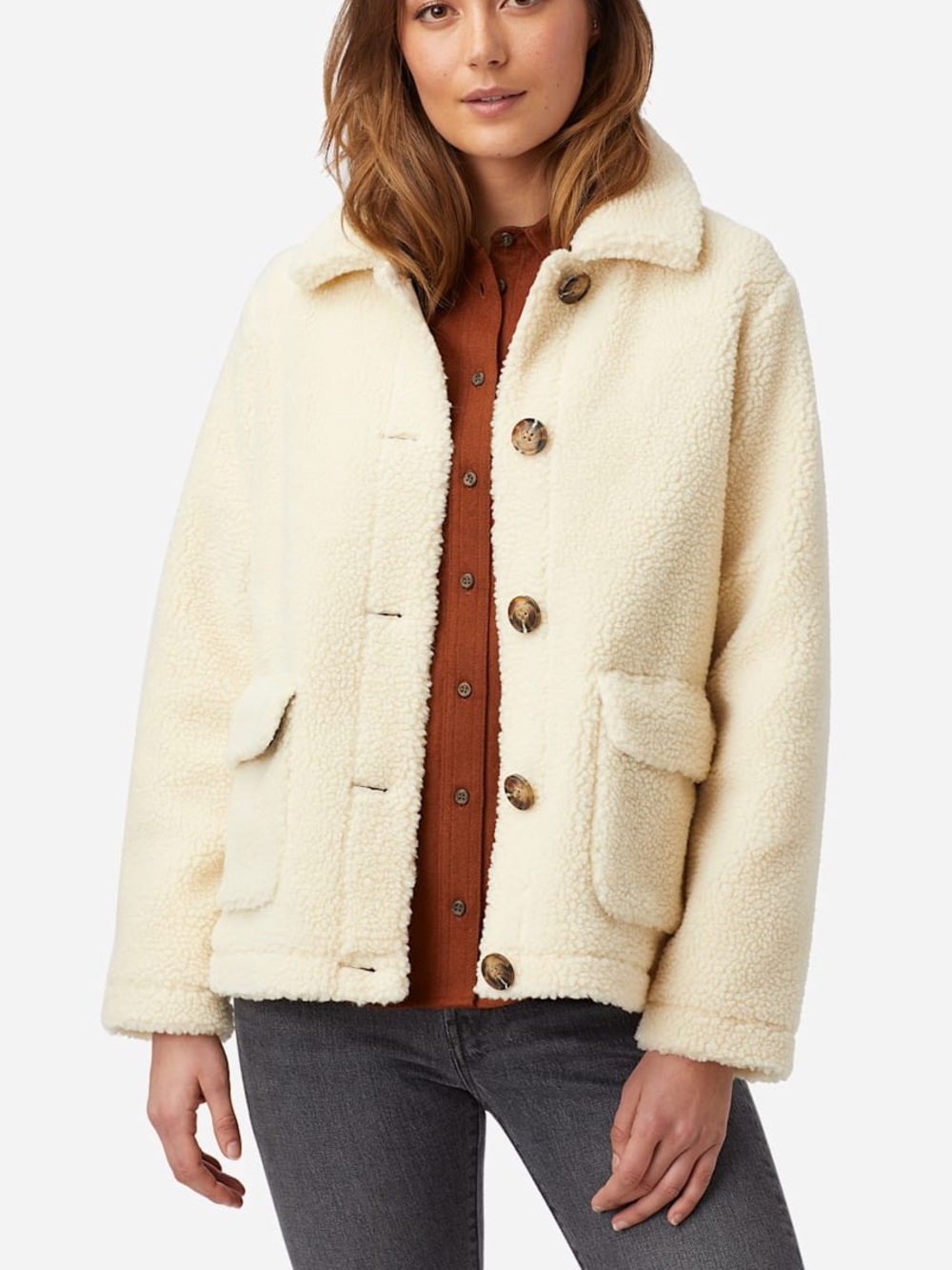 Pendleton Cream Berber Fleece Jacket S
